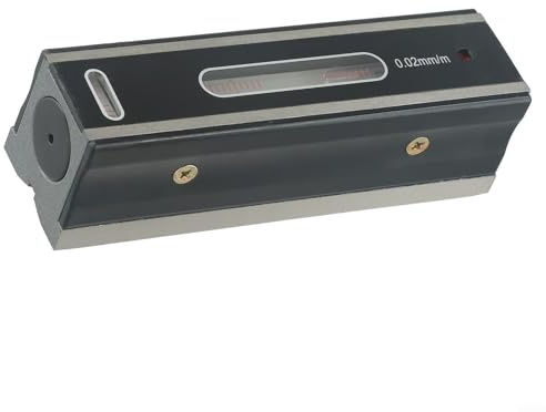 Eawfgtuw Nivel de burbuja pequeño, alto para precisión de 0,02 mm, alto para visualización de precisión, nivel de burbuja para ingeniero maquinista, para precisión industrial (150 mm)