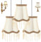 Lampe Victorienne,3 Pièces Shade de Lampe Vintage,Abat-Jour Vintage,Abat Jour Lampe Chevet,Abats-Jour,Petit Ombre Vintage avec des Glands,pour Lampes de Chevet et Lustres