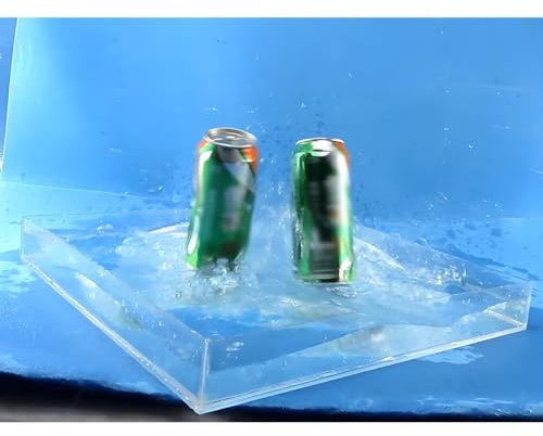 Plateau de service en acrylique, Réservoir d'eau peu profond en acrylique for photographie, boîte de rangement transparente, accessoires photo flottants, plateau décoratif, plusieurs tailles(60x40x10c