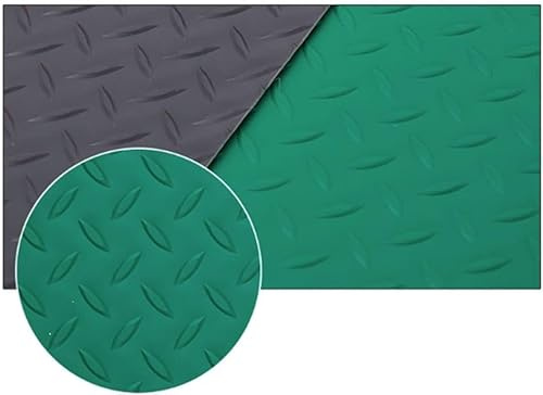 Robuste grüne Vinyl-Garagenbodenmattenrolle, 0,9 x 5 m, Bodenbelag für Autos, langlebige Garagenmatten aus Gummi, ideal für Garage, Werkstatt und Heimgebrauch