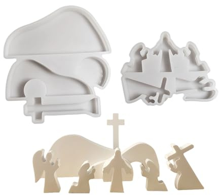 Moule flexible en silicone sur le thème religieux pour décoration de bureau résistant à la température