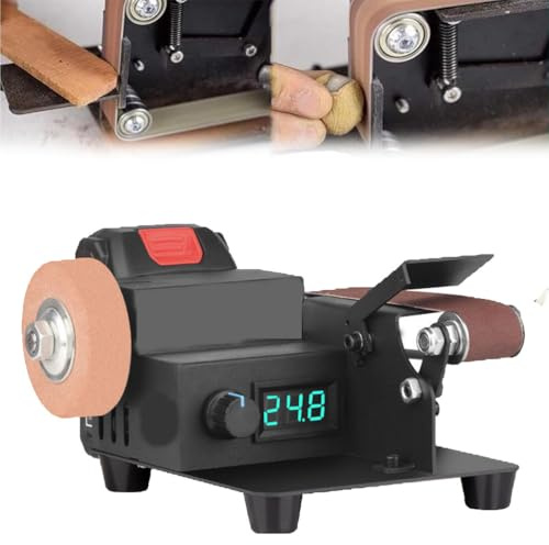 250W Vecal & Horizontal Mini Belt Sander, Knife Sharpening Artifact Sandpaper Machine Grinder Long-Lasting Battery Life Suitable for Acrylic