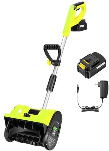 Adjustable Snow Plow, Electric Cordless Snow Blower Snow Shovel, Battery + Charger, High-strength Brushless Motor Snow Removal Equipment, Light And Easy To Operate