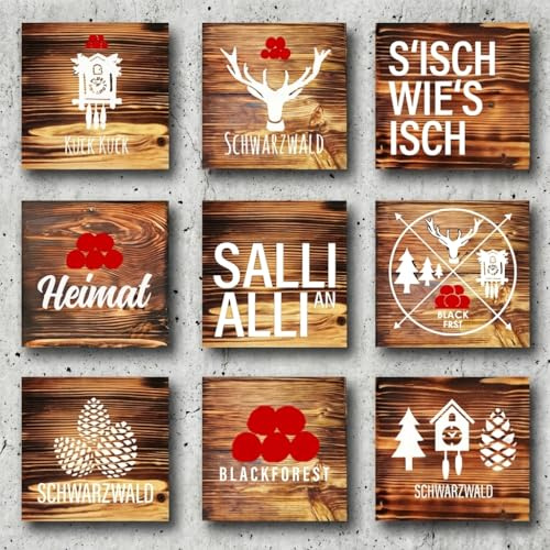 Schwarzwald Geschenk Bild aus Holz TANNENZAPFEN