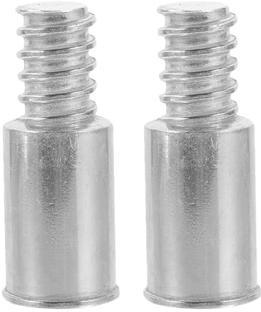CHICAMPERA 2pcs Aluminum Alloy Threaded Broom Handle Tip Replacement for Broom Stick Pole End Extension Pole Threaded Adapter for Outdoor Cleaning