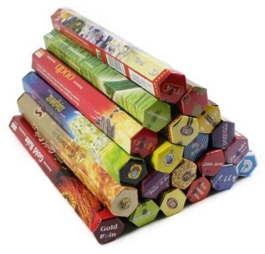 Encens de sélection - 10 parfums différents de Tulasi. Lot de 200 bâtonnets.