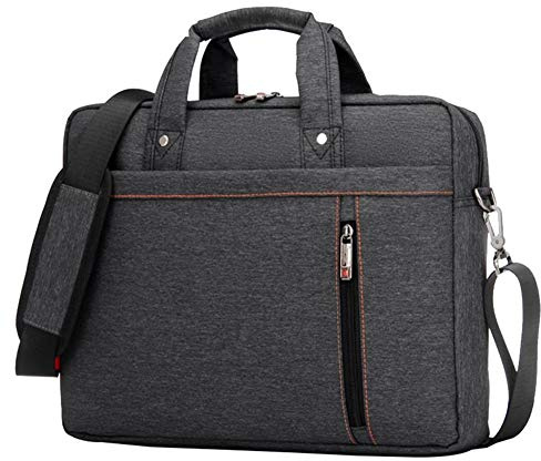 HotYou Sacoche en Ordinateur Portable, Serviettes Anti-Chocs avec Multi-Fonctionnel Sac à 17 pour Tablette/PC Ordinateur Portable/Chromebook/Macbook/Ultrabooks, Version 1 Noir