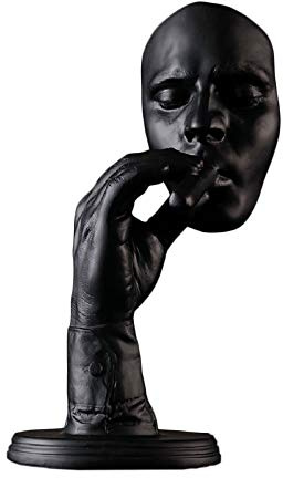 WEALTHCOMING Abstract Sculptures Smoking Cigar Man Figurines,Polyresin Face Statues for Home Office Decorations