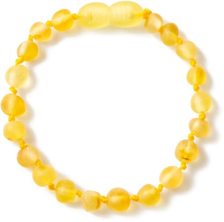 ZHAOXIA Pulsera de ámbar báltico auténtico - Tobillera - 100% ámbar báltico auténtico - joyería Hecha a Mano