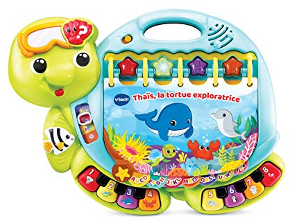 VTech - Mon Super Imagier des Découvertes, Livre Interactif Enfant, Livre Musical Tortue – Contenu en Français