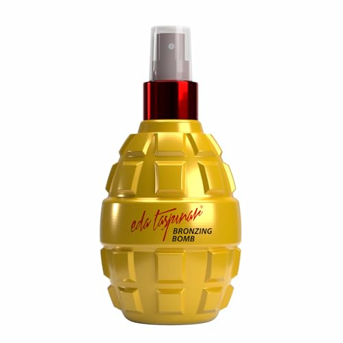 Eda Taspinar Bronzing Bomb, Tanning Oil Spray for Accelerated Dark Mediterranean Tan, All Eyes On You! SPF 0, 200 ml (6.8 oz), 1 Pack