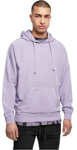 Urban Classics Overdyed Hoody, Felpa con Cappuccio, Uomo, Viola (Lavender), L