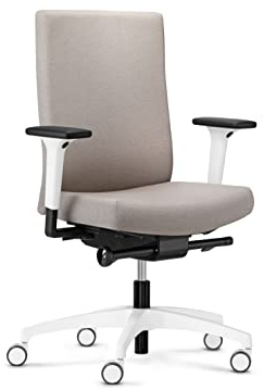 Dauphin @just evo Cozy Colours | ergonomischer Bürostuhl, Made in Germany | Bequeme, höhenverstellbare Rückenlehne | individuell einstellbare Sitztiefe (Cappuccino braun)