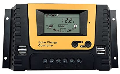 Y&H 80A Laderegler, PWM Solar Smart Controller für bis zu 3840W Solar 12V 24V 36V 48V Li/AGM/Gel/Flooded Batterien