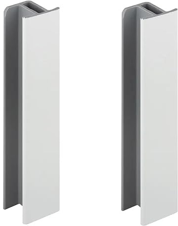 2x jonction de plinthe 150mm blanc brillant cuisine raccord connecteur pied de meuble profil PVC plastique finition