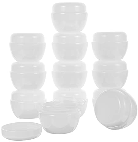 Didiseaon 12 Pièces Crème en plastique et boîte à lait pot de contenants cosmétiques contenants cosmétiques de voyage se réconcilier échantillon lotion récipient conteneur réservoir blanche