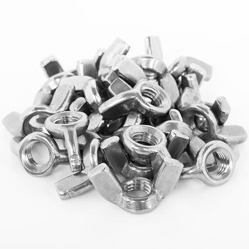 Topnorm24 – DIN 315 Flügelmuttern M3-50 Stück Schmetterlingsmuttern Edelstahl A2 V2A metrische rostfreie hochwertige Flügelmutter Wing Nut (50, M3)