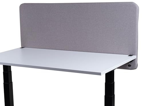 FIX 2 PLACE Akustik Trennwand & Sichtschutz für Büros 120x65cm Almond Beige, Trennwand zur Lärmreduzierung und Privatsphäre Schreibtisch Trennwand Schallschutz, Leicht zu Montieren
