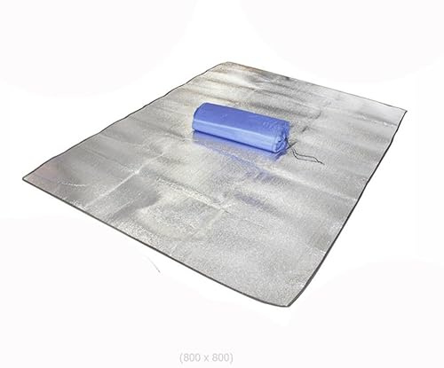 Ground Mat Camping Aluminum Sleeping Foam Mat, Insulating Thermal Waterproof Mat Foldable Double-sided Tent Pad Ultralight Floor Mat of Aluminum Foil (200x200CM)