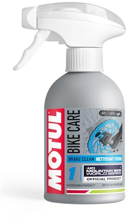 Motul - Nettoyant Freins VTT en Spray - Puissant Dégraissant Sans Solvant - Performance des Freins et Disques de Frein - Séchage Rapide - Sans COV - Bike Care Brake Clean Off Road - 300 ml