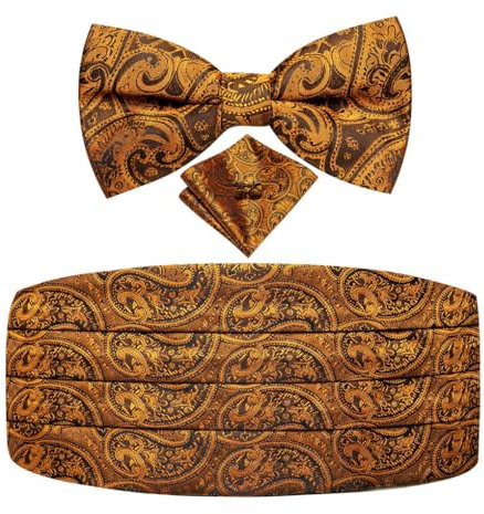 Luxuriöses Paisley-Kummerbund-Fliegen-Set, formelles Smoking-Korsett, elastischer Gürtel für Herren, Hochzeit, Kummerbunds, YF-2037, Einheitsgröße
