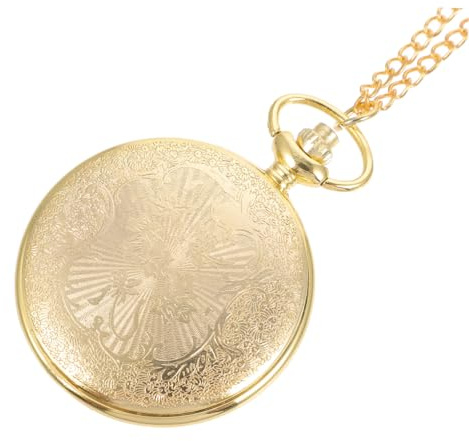LIFKOME Goldene Souvenir Taschenuhr im Vintage Zugmotiv, Metall | 1 Stück, Kunststoffglas, Elegante Antike Ausführung, Lebendige Formgebung, Sammlerstück