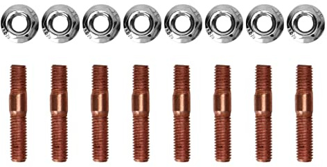 Kit de goujons Turbo filetés M8 1.25, goujon de barre filetée en métal de 8mm, 8 pièces, résistant aux hautes pressions