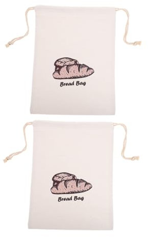 Cabilock 2 Piezas Bolsas De Pan Reutilizables Para Guardar Pan Hechas De Material De Lino Cordón