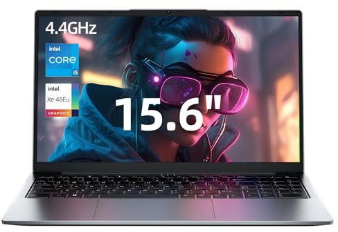 jumper 15.6 Inch Laptop, Alder Lake i5-12450H Processors Notebook, 16GB DDR4 RAM 512 SSD Laptops, 1920x1080 FHD IPS Display (16:9), BluetoothT 5.1, Dual-Band Wi-Fi, UK Keyboard Film.