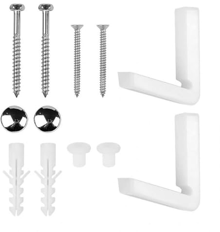 Laroal Kit di Fissaggio per WC a Pavimento Bulloni di Fissaggio per Bidet a Forma di L Fissaggi per riparazioni del Bagno Staffa e Viti