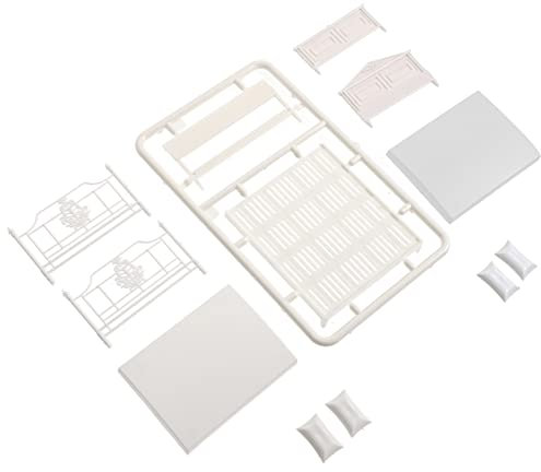 Gogogmee Miniatur Bett Maßstab Dekoratives Puppenbett Mini-möbel DIY Miniatur Haus Zubehör Strapazierfähiges Kinderspielzeug Hübsche Puppenmöbel für Kinderbedarf
