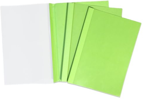BuroKalos Lot de 25 couvertures de reliure thermique 15 feuilles 2 mm A4 Vert clair