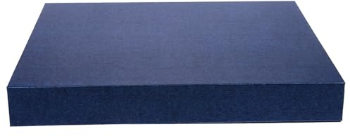 FONDOTIN Geschenkverpackungskarton mit Deckel Stabile Faltschachtel für Kosmetik und Geschenke Vielseitige Geschenkbox für Geburtstag Hochzeit Freund und Familie Blau