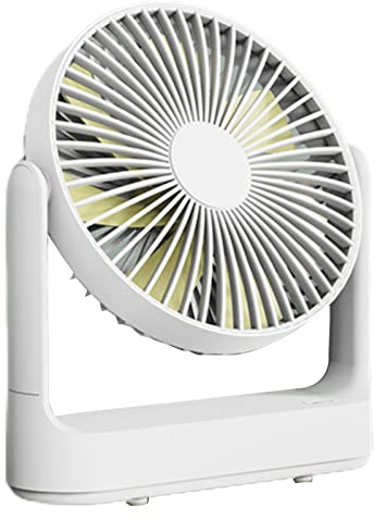 Oxtxuzdm Ventilateur de table USB de 17,8 cm - 4 000 mAh - Rechargeable - 4 vitesses - Pour la maison, le bureau, les voyages, le plafond - Portable - Rechargeable par USB pour les voyages