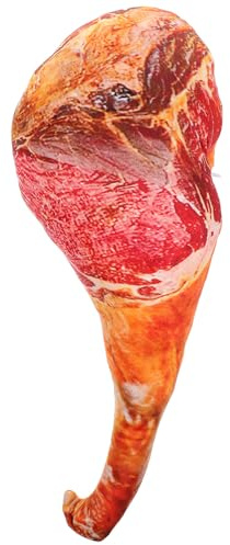 Veemoon Oreiller de Jambon Farci 50 Cm en Peluche Moelleuse, Coussin Décoratif et D'appui de Canapé, Coussin à Câliner Doux en Coton PP pour Bureau, Chambre et Détente