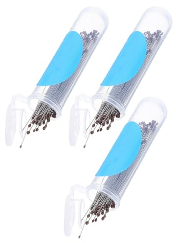 Didiseaon 300 Aiguilles Entomologiques en Acier Inoxydable, Kit D'épingles Insectes Flacon Plastique, 3 Boîtes, Fournitures pour Épingler et Collecte en Classe et Laboratoire Scientifique