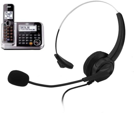 Generic Trådlöst Telefonheadset Justerbar Brusreducering för Call Center Professional 2,5 Mm Telefonheadset 120 Cm Lång Kabel