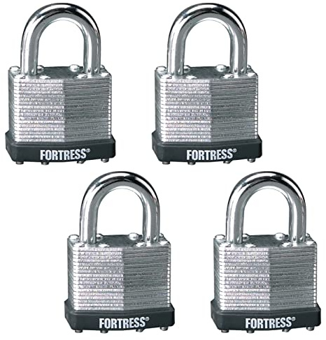 Master Lock 1803Q Fortress Outdoor Padlock with Key, 4 Pack Keyed-Alike