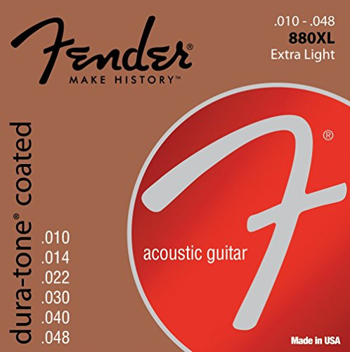 Fender 880XL Dura-Tone Acoustic Guitar Strings 10-48