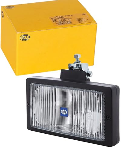 HELLA 1NE 006 300-071 Halogen-Nebelscheinwerfer - Jumbo 220 - 12/24V - rechteckig - Anbau - glasklare Streuscheibe - Lichtscheibenfarbe: transparent - rechts/links