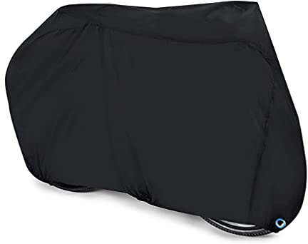 Fahrradabdeckung Wasserdicht Schwarz Fahrrad Abdeckplane Fahrradgarage Plane 190T Oxford-Gewebe Fahrradhüllen für 29 Zoll Universal Fahrrad Mountainbikes Rennräder Motorrad (200 x 110 x 70 cm)