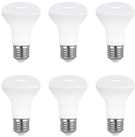 Akynite E27 R63 LED Spotlight Bulbs Screw 7W Warm White 2700K, 665LM with 120° Beam Angle, AC 220V, Equivalent E27 Reflector Bulbs 60W, R63 Bulbs Edison Screw Fitting, not dimmable, Pack of 6