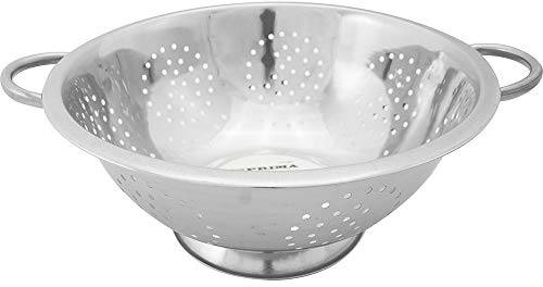 28Cm Stainless Steel Deep Colander - Cooking Utensil | for Kitchen Use, Lightweight Strainer | Food Sieve | Cooking, Baking, Food Straining Pot | Household