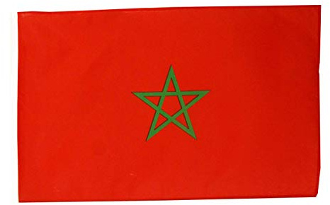 FlagSuperstore© Drapeau de bateau du Maroc 45,7 x 30,5 cm – Cabane dans les arbres, caravanes – Manches 45 cm x 30 cm – Country