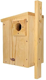 Nido per scoiattoli MKW – stabile casetta per animali della foresta – casetta in legno massiccio di conifera – resistente alle intemperie e durevole per esterni con foro di ingresso