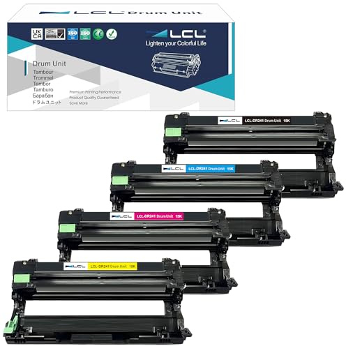LCL Kompatible Trommel DR-241 DR241 DR241CL DR-241CL (4er-Pack) Ersatz für Brother DCP-9015CDW DCP-9017CDW DCP-9020CDW DCP-9022CDW HL-3140CW HL-3142CW HL-3150CDN HL-3150CDW HL-3152CDW HL-3170CW