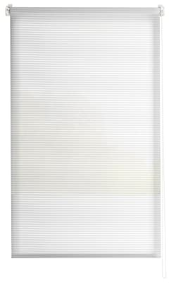 Estoralis | Robert | Estor Enrollable Diseño Moderno | Sin Taladrar Translúcido Rayas | Blanco | 50 x 195 cm (Ancho/Alto) Tamaño Tela 47 x 190 cm | Estores para Ventanas y Puertas