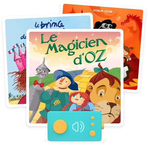 Lunii – Pack 3 Livres Audio interactifs pour Enfant dès 5 Ans – Le Magicien d'Oz, Le Prince de Motordu, Le réveil des Dragons – Pack 30 Histoires, 4h23 d'écoute - Boîte à Histoires