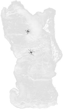KONTONTY Halloween Spider Webcorations with Spiders Giant Outdoor Decorations Stretchable Cobwebs for Parties