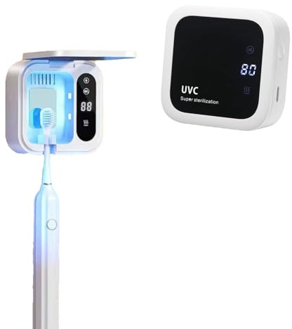 Winnes Zahnbürsten Sterilisator mit uv Licht, Extrem Schnelle Lufttrocknung, Intelligenter Dual-Mode-Betrieb zum Schutz der Mundgesundheit der Ganzen Familie Toothbrush Sanitizer